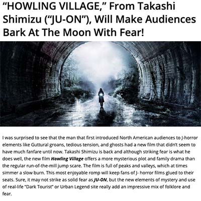 “HOWLING VILLAGE,” From Takashi Shimizu (“JU-ON”), Will Make Audiences Bark At The Moon With Fear!